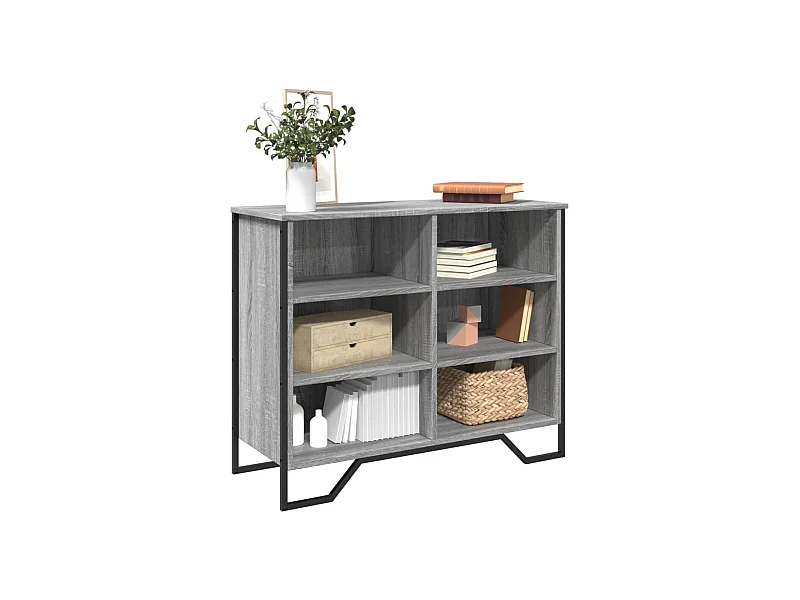 Sideboard Grau Sonoma 91x35,5x74,5 cm Holzwerkstoff