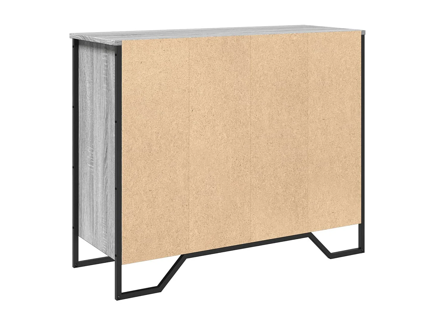 Sideboard Grau Sonoma 91x35,5x74,5 cm Holzwerkstoff