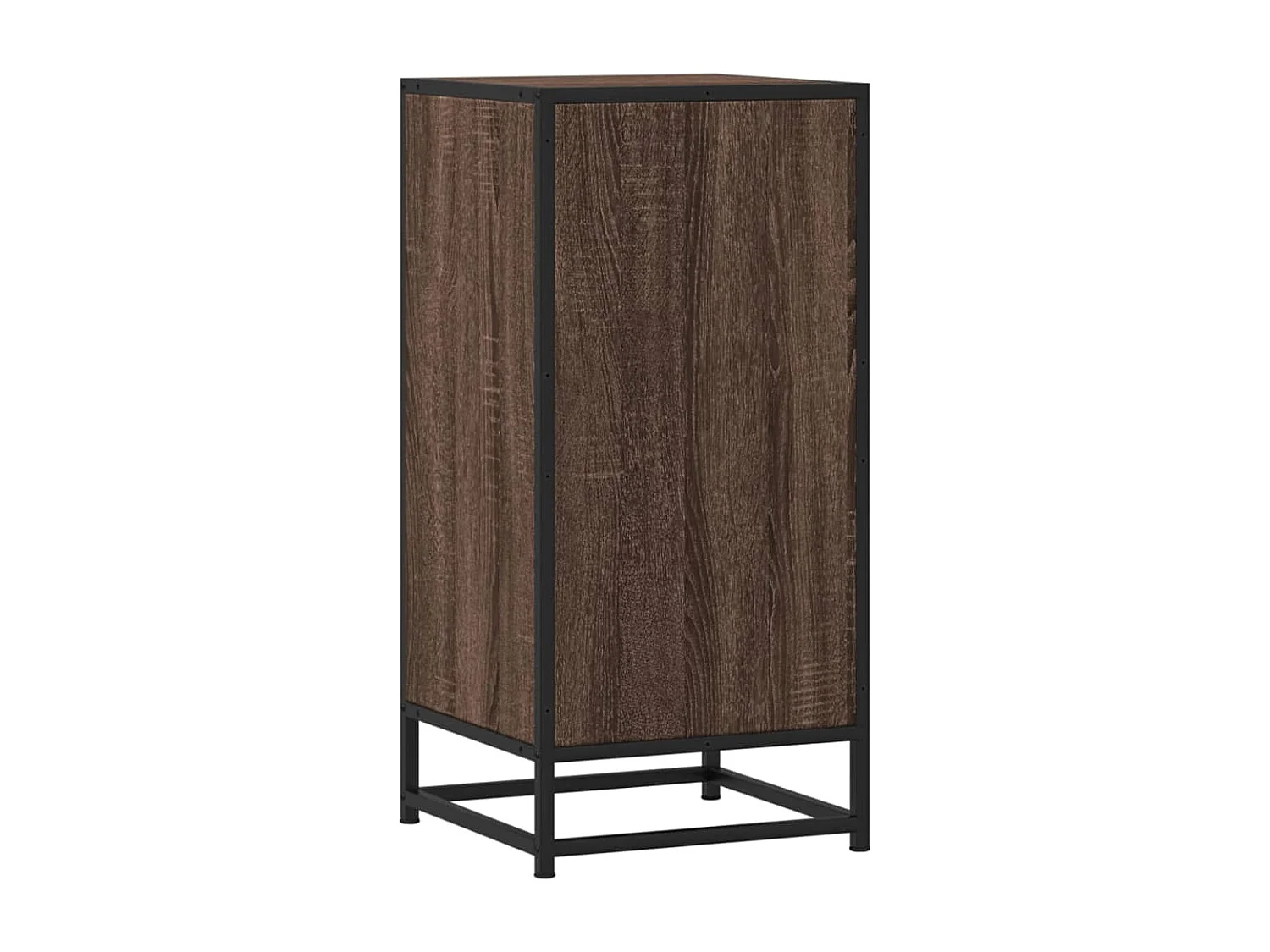 Buffet chêne marron 35,5x35x76 cm bois d'ingénierie et métal