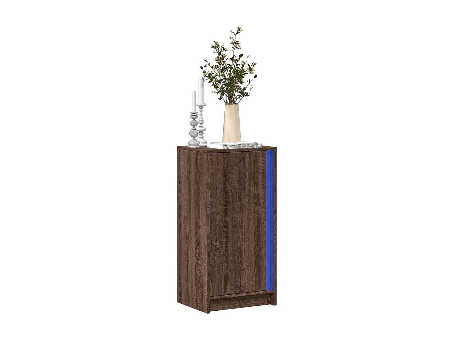 Credenza con LED Rovere Marrone 42,5x34x85 cm Legno Multistrato