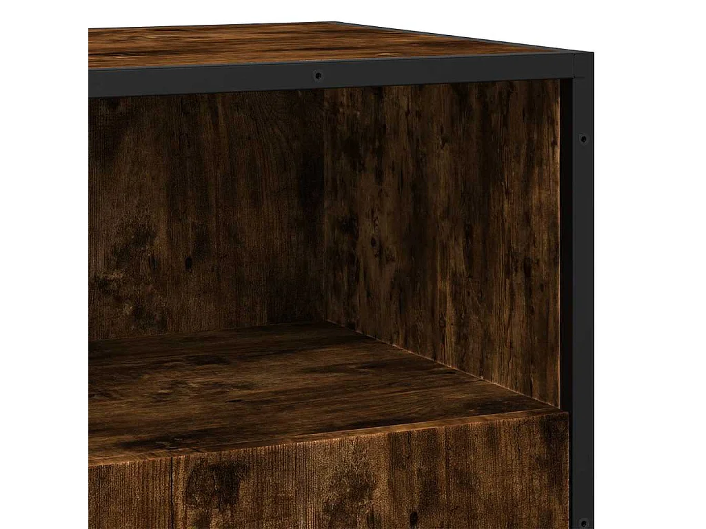 Buffet chêne fumé 68x35x76 cm bois d'ingénierie