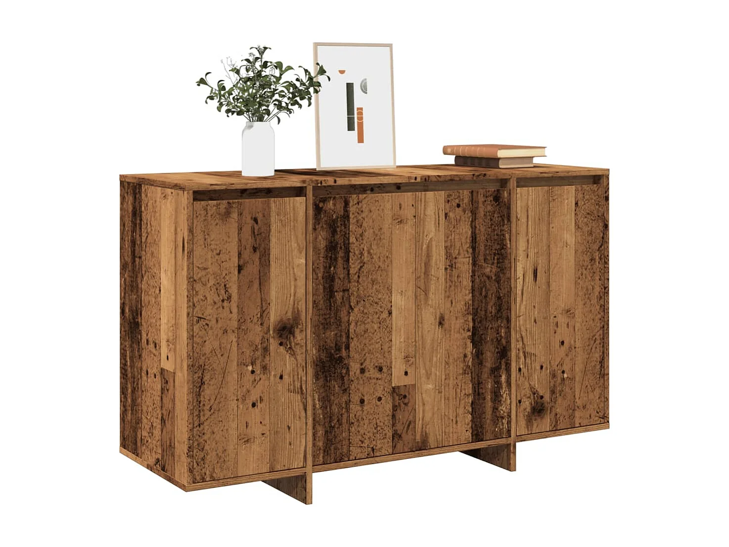 Buffet vieux bois 120x41x75 cm bois d'ingénierie