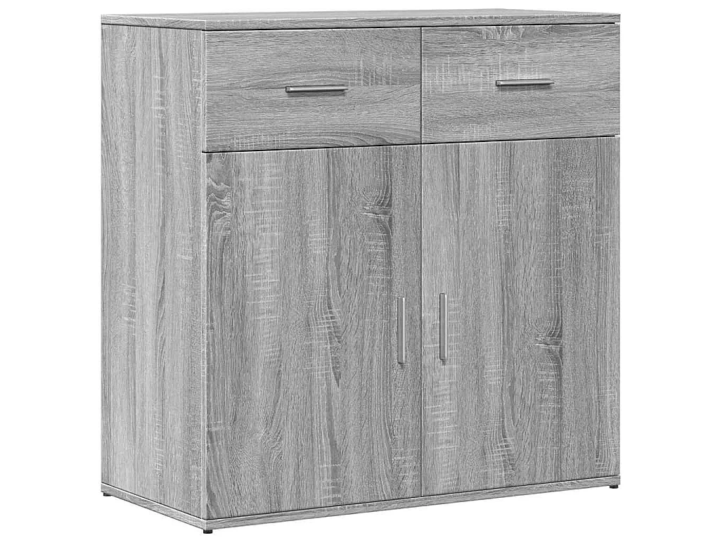 Buffets 2 pcs sonoma gris 79x38x80 cm bois d'ingénierie