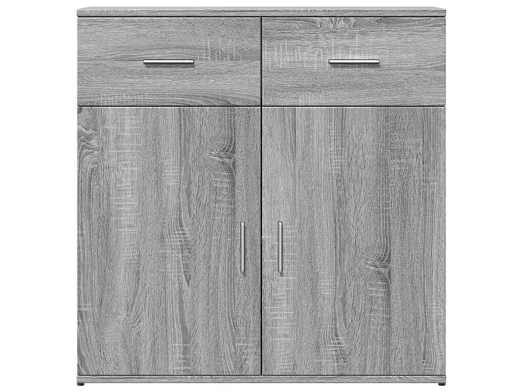 Buffets 2 pcs sonoma gris 79x38x80 cm bois d'ingénierie