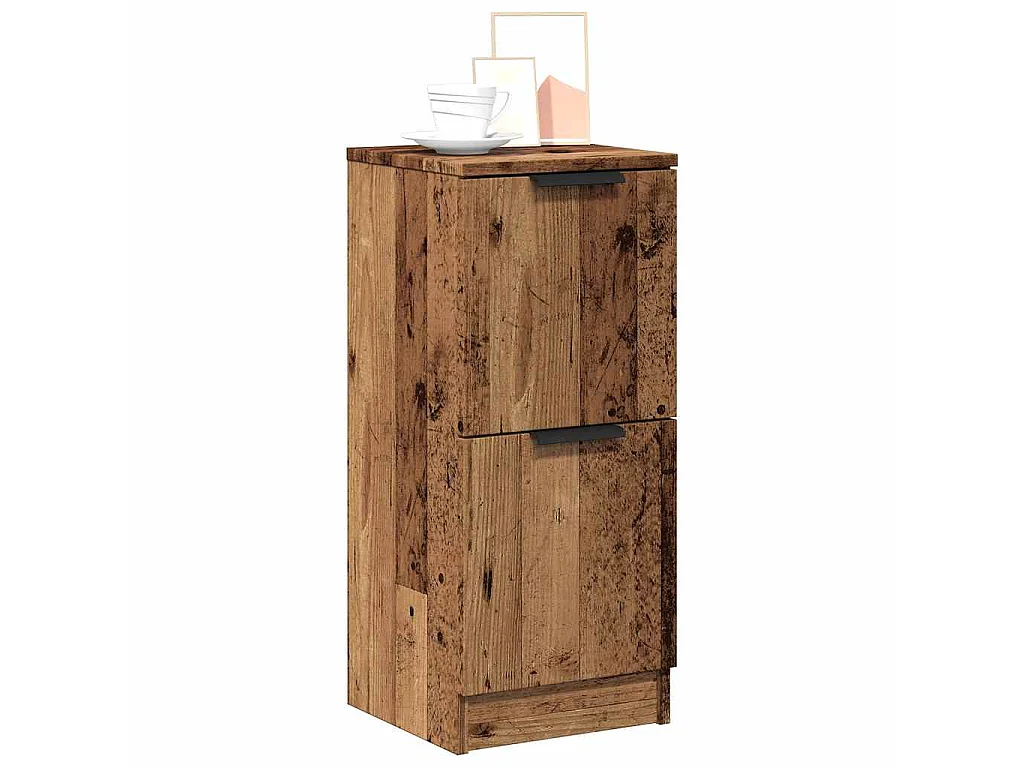 Buffet vieux bois 30x30x70 cm bois d'ingénierie
