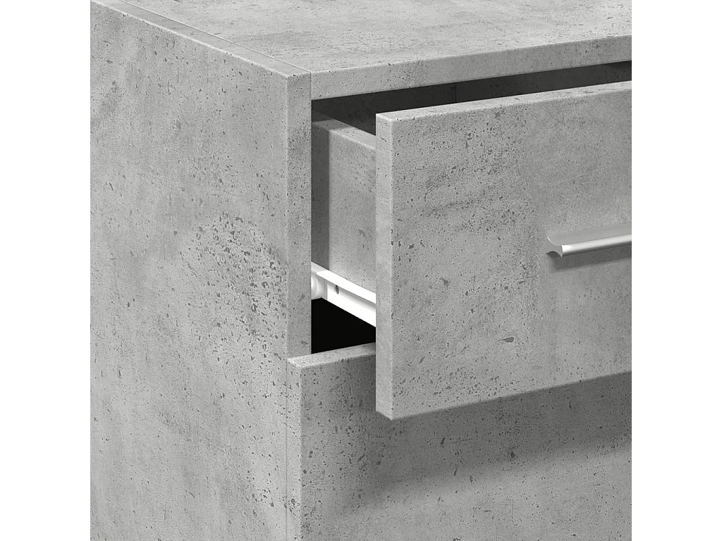 Buffet gris béton 30x42,5x93 cm bois d'ingénierie