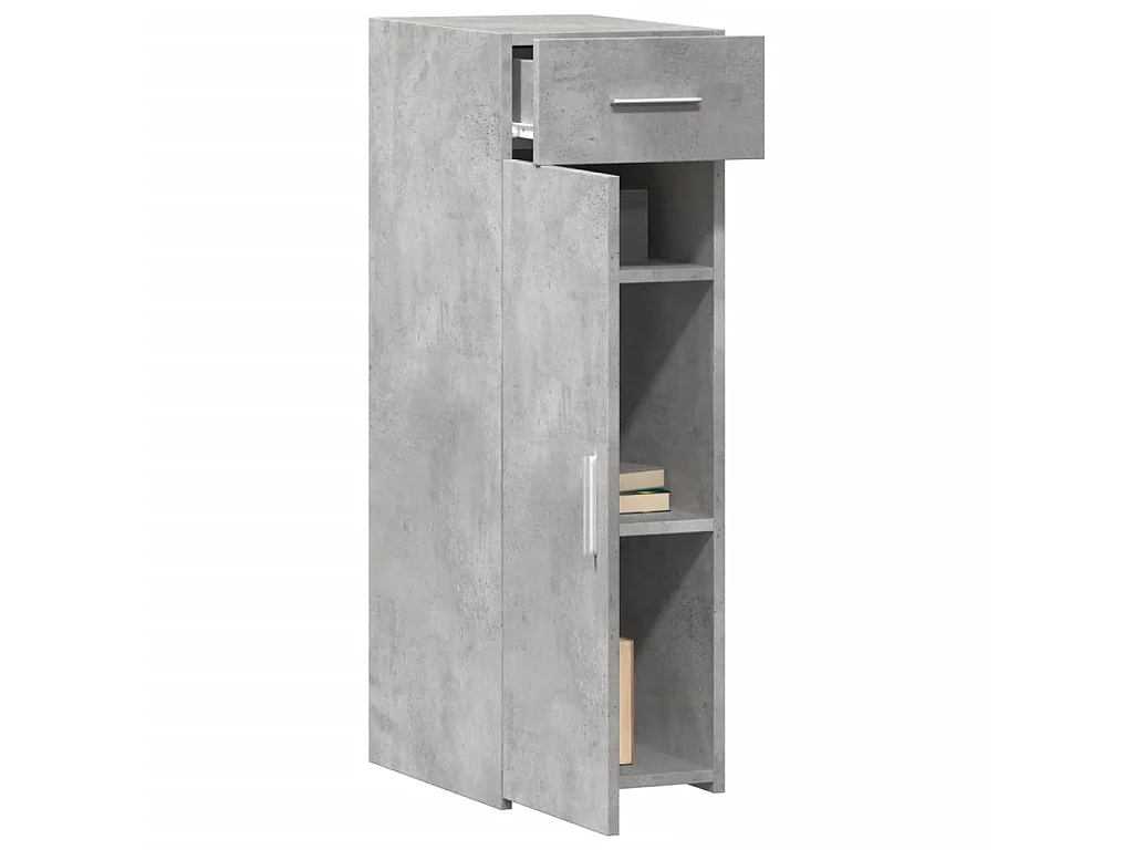 Buffet gris béton 30x42,5x93 cm bois d'ingénierie
