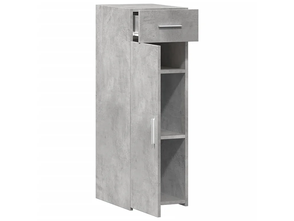 Buffet gris béton 30x42,5x93 cm bois d'ingénierie