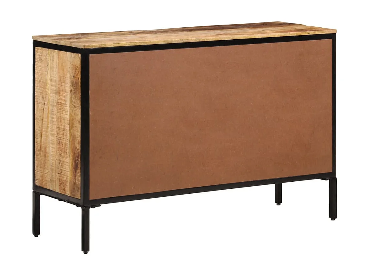 Credenza 105x35x70 cm in Legno Massello di Mango Grezzo