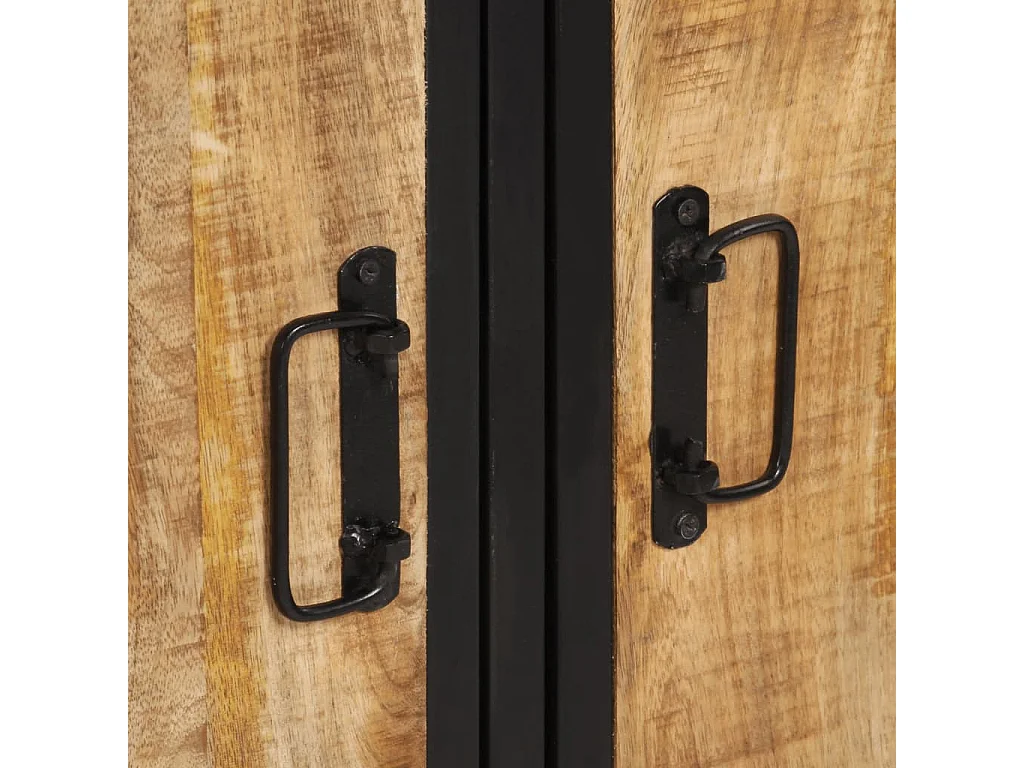 Credenza 105x35x70 cm in Legno Massello di Mango Grezzo