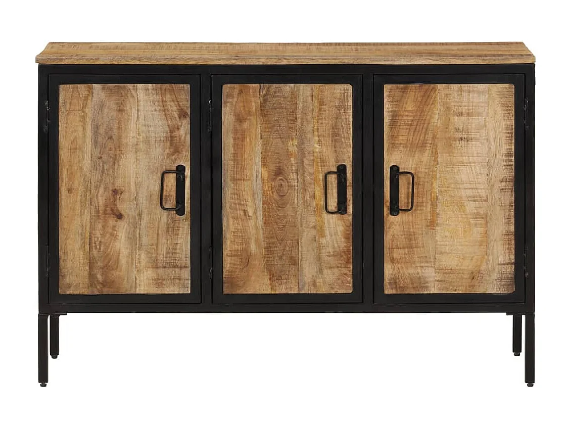 Credenza 105x35x70 cm in Legno Massello di Mango Grezzo