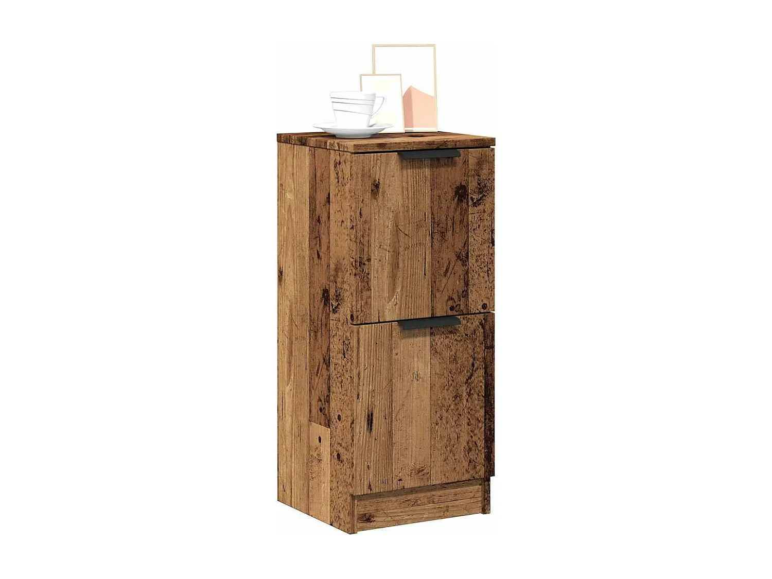 Buffets 2 pcs vieux bois 30x30x70 cm bois d'ingénierie