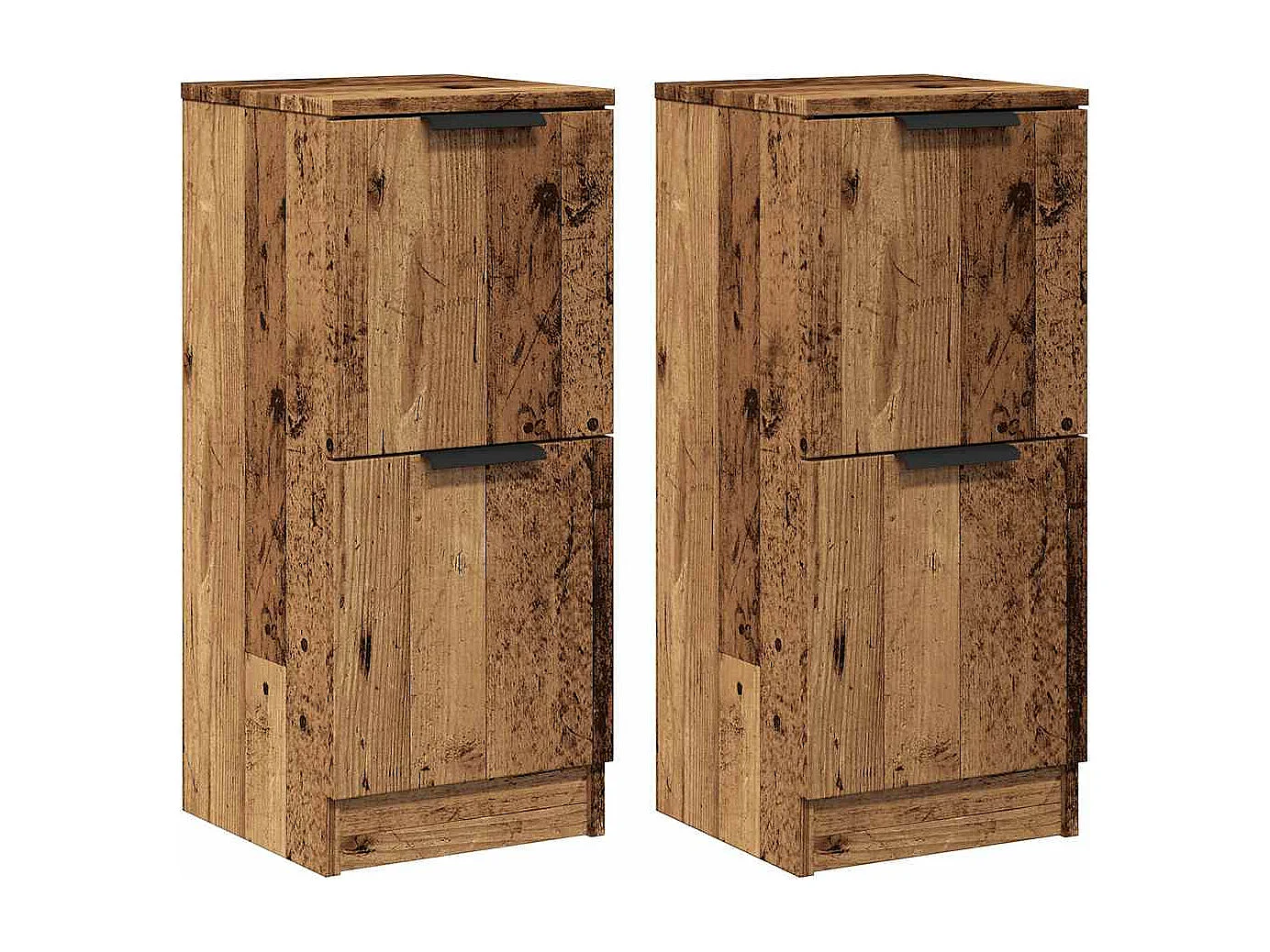 Sideboards 2 Stk. Altholz-Optik 30x30x70 cm Holzwerkstoff
