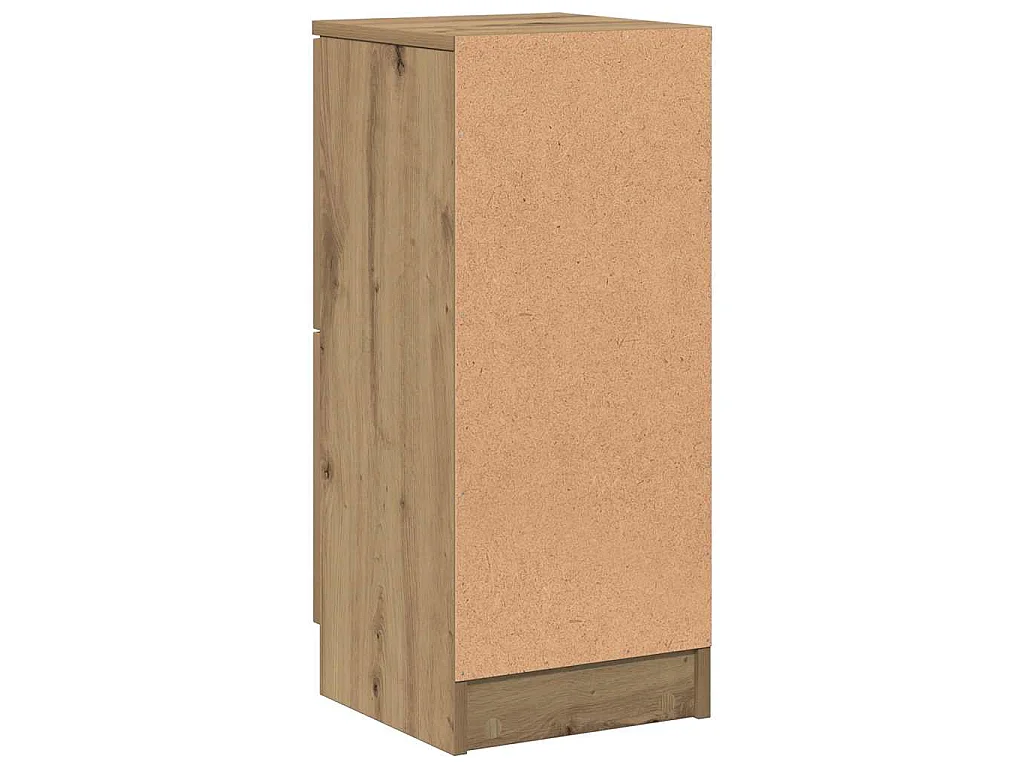Dressoirs 2 st 30x30x70 cm bewerkt hout artisanaal eikenkleur
