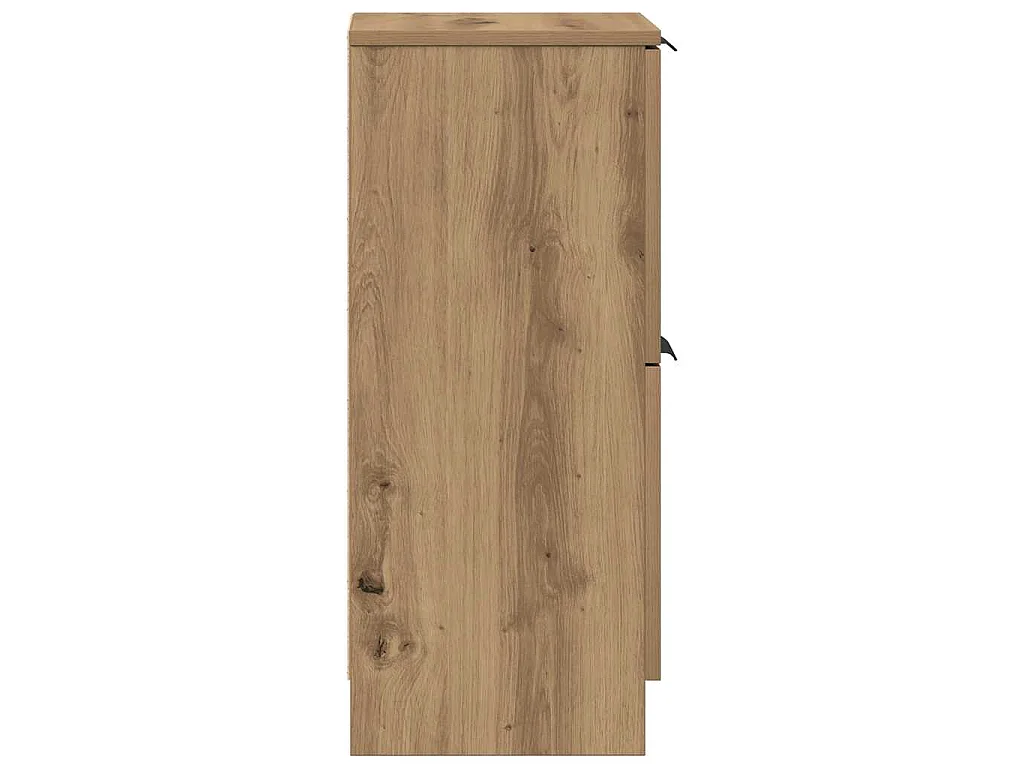Dressoirs 2 st 30x30x70 cm bewerkt hout artisanaal eikenkleur