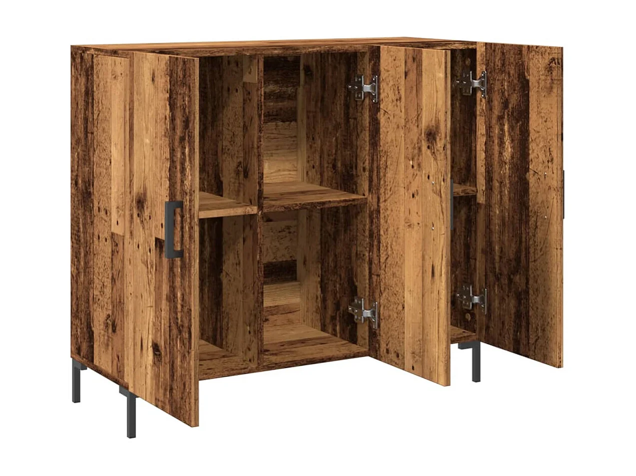 Buffet vieux bois 90x34x80 cm bois d'ingénierie