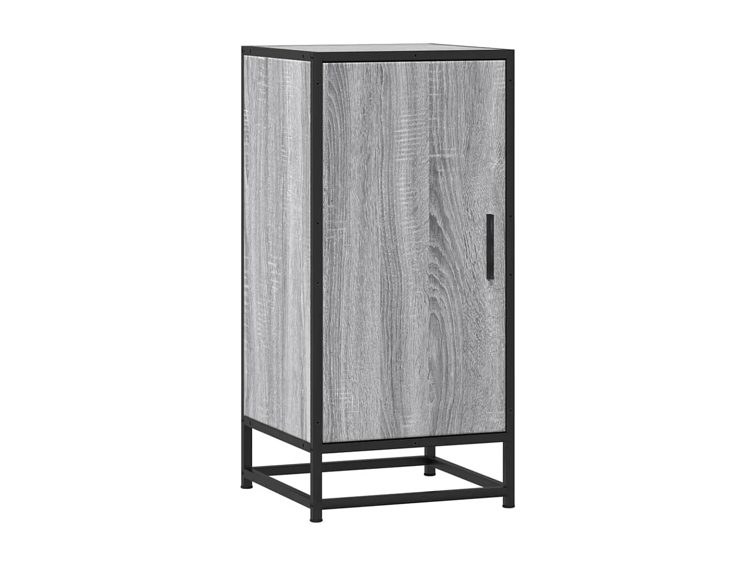 Sideboard Grau Sonoma 35,5x35x76 cm Holzwerkstoff und Metall