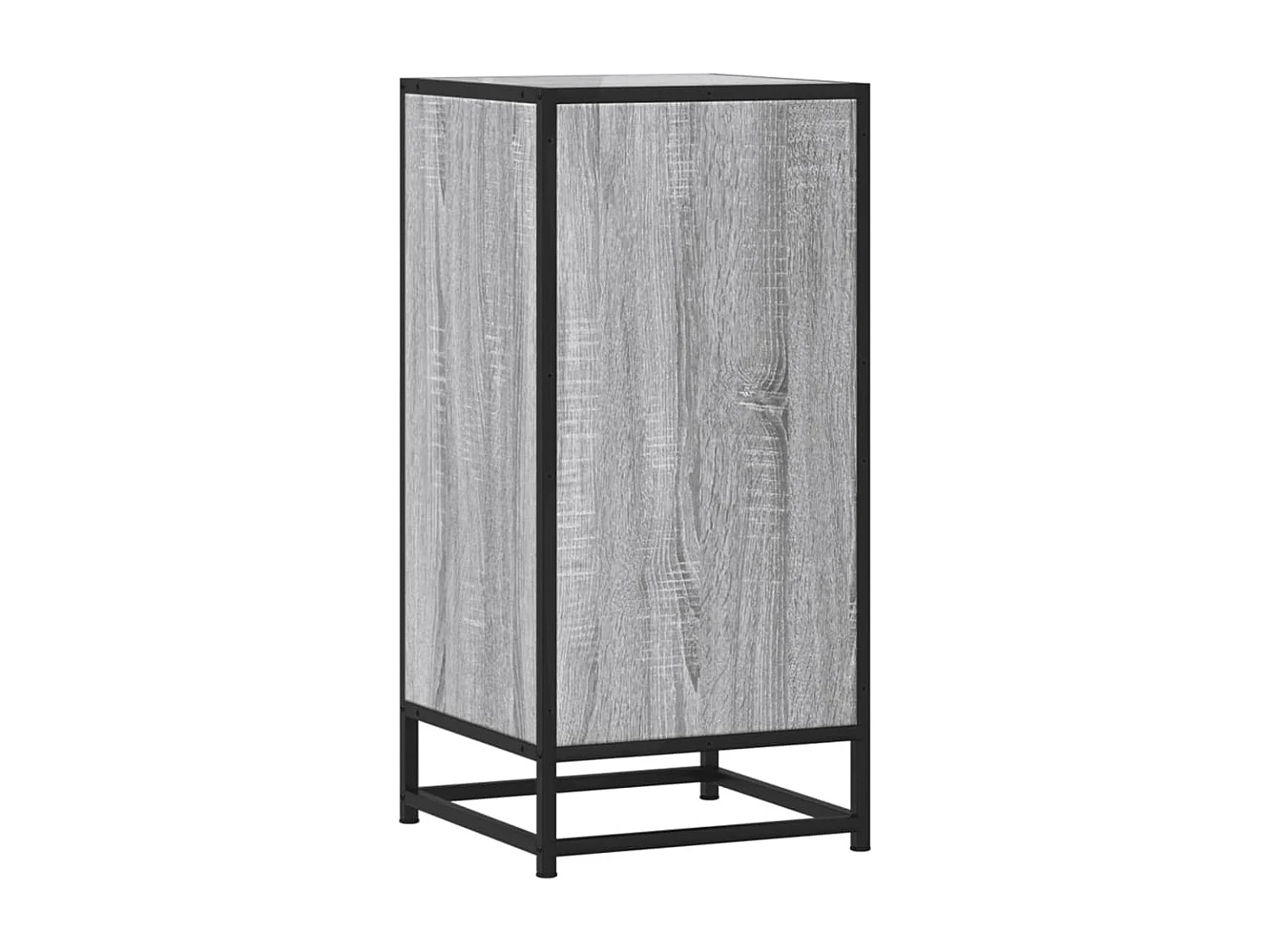 Sideboard Grau Sonoma 35,5x35x76 cm Holzwerkstoff und Metall