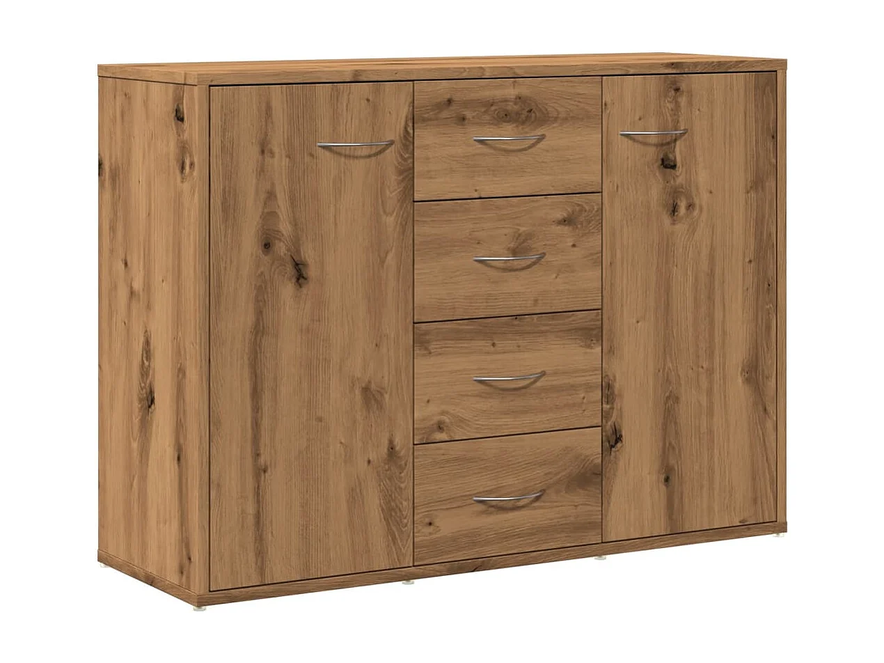 Buffet chêne artisanal 88x30x64 cm bois d'ingénierie