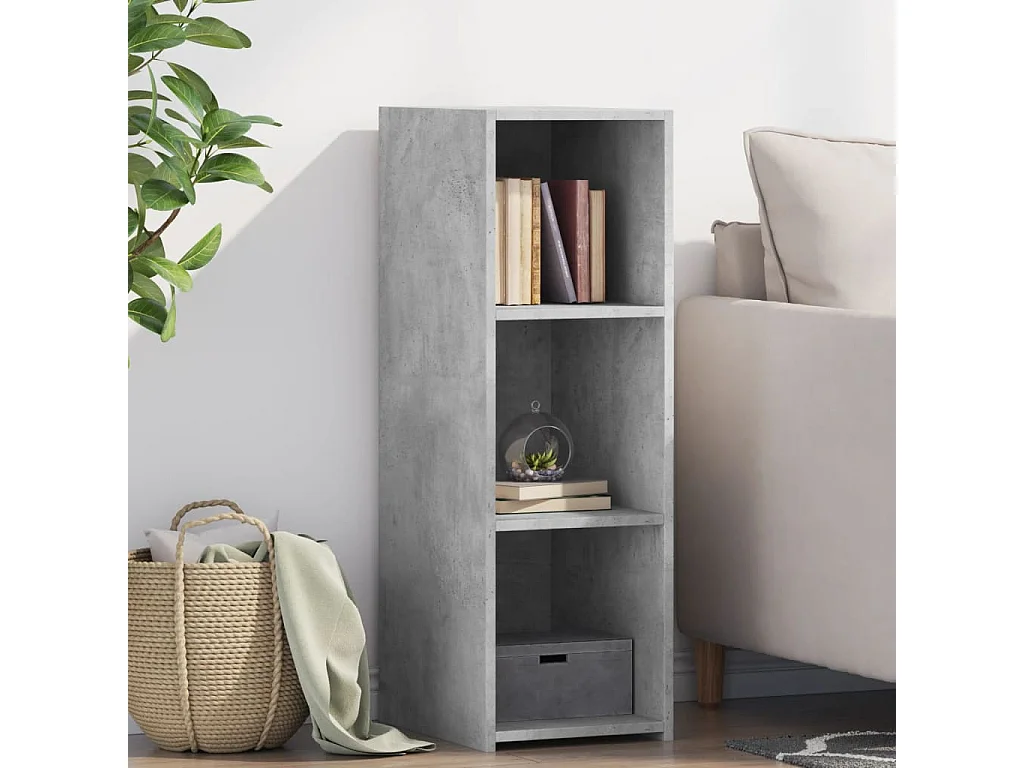 Dressoir 30x41x93 cm bewerkt hout betongrijs