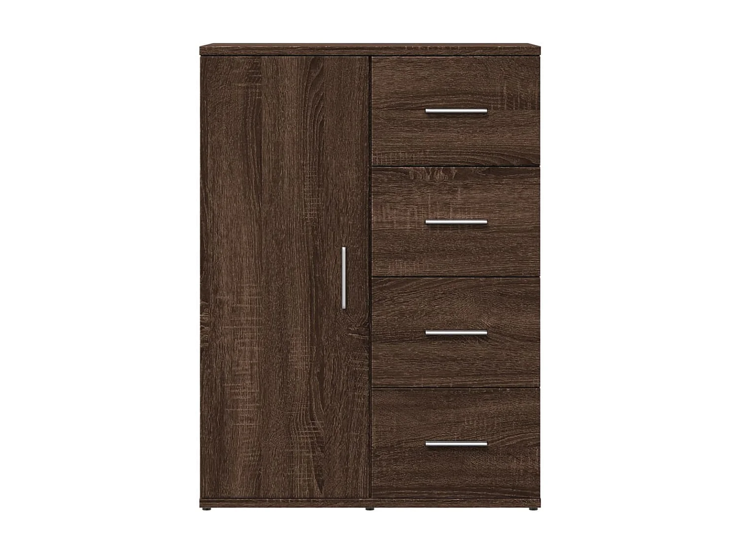 Buffet chêne marron 59x39x80 cm bois d'ingénierie