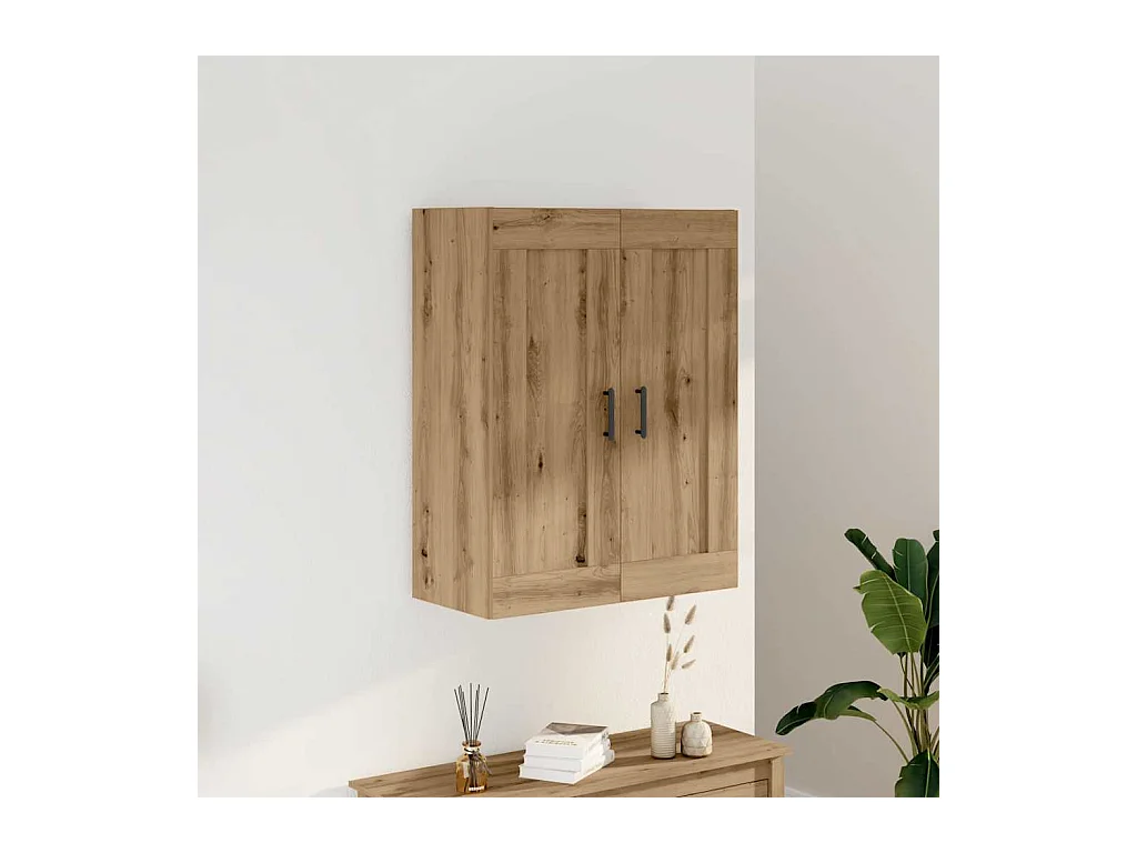 Buffet chêne artisanal 69,5x34x90 cm bois d'ingénierie