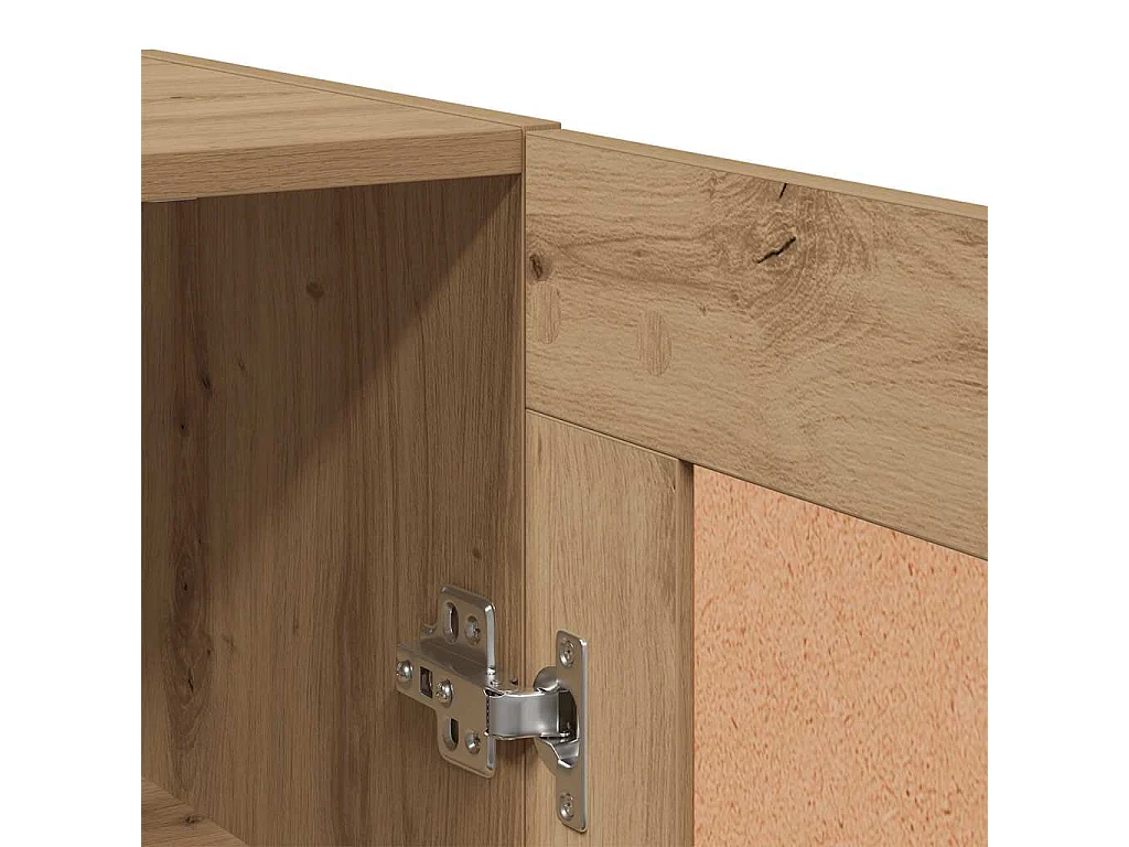 Buffet chêne artisanal 69,5x34x90 cm bois d'ingénierie