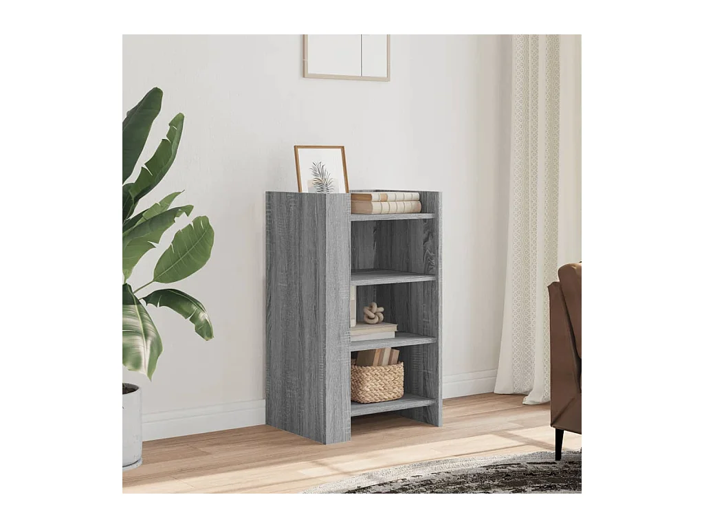 Dressoir 45x35x75 cm bewerkt hout grijs sonoma eikenkleurig