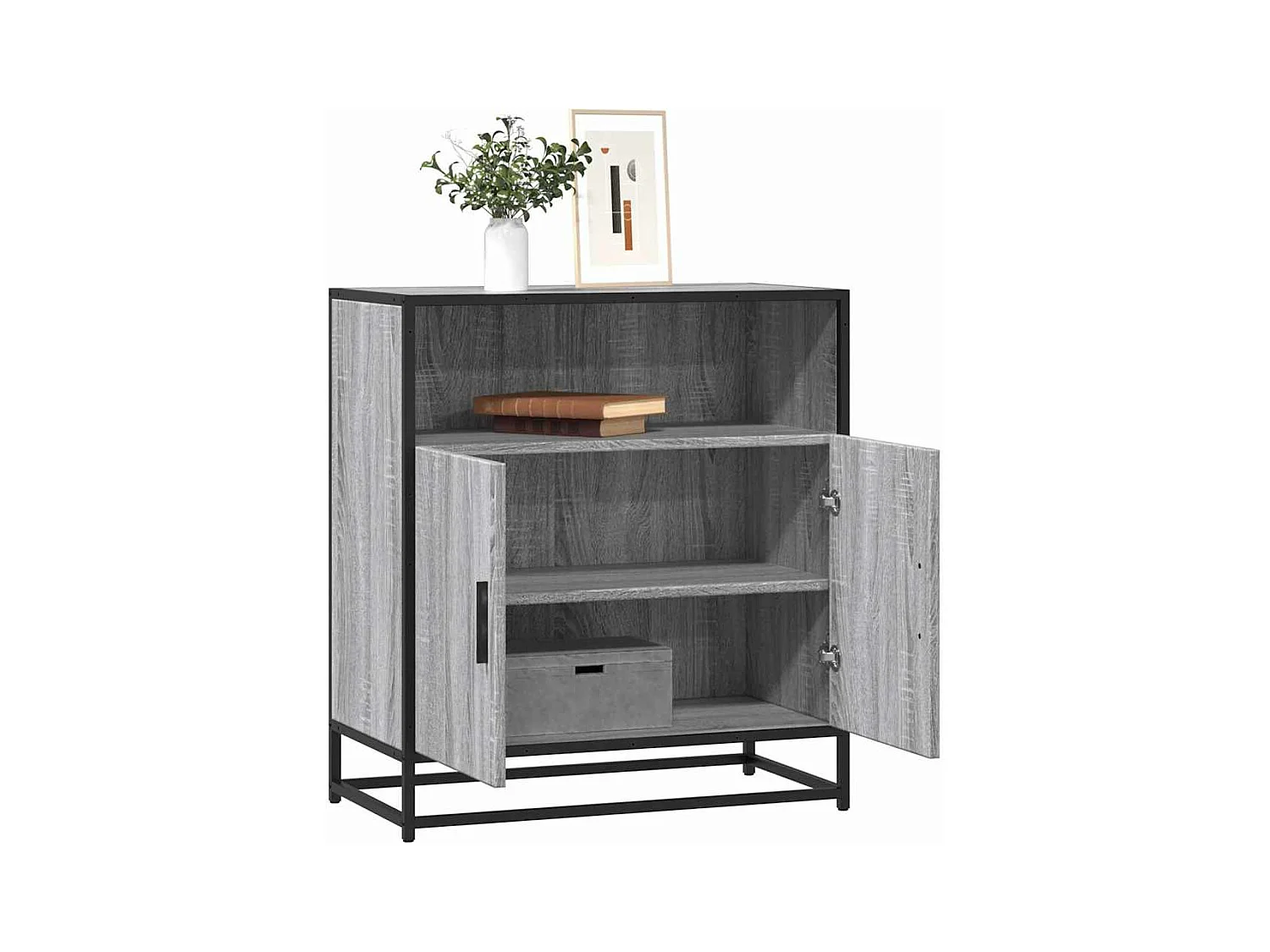Buffet sonoma gris 68x35x76 cm bois d'ingénierie