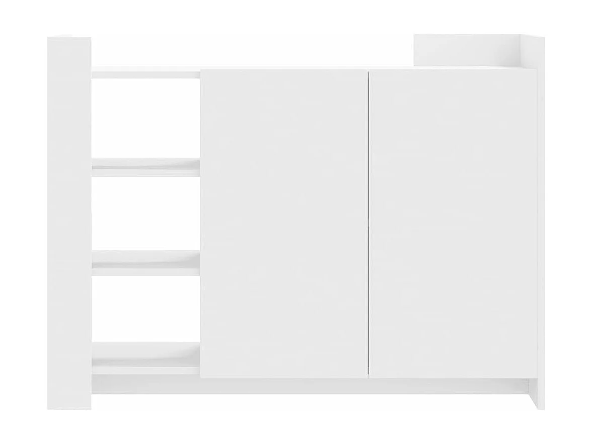 Buffet blanc 100x35x75 cm bois d'ingénierie