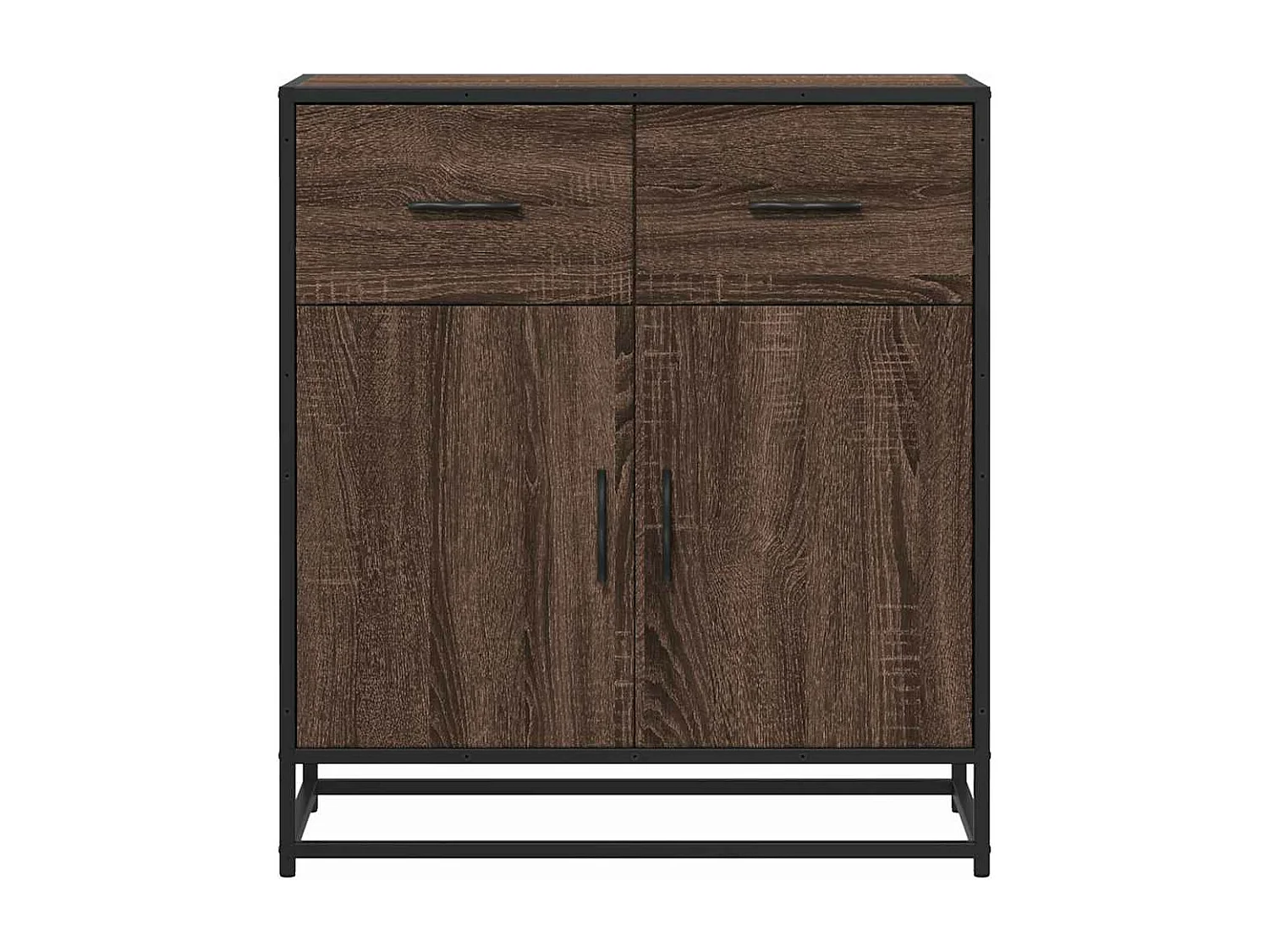 Buffet chêne marron 68x35x76 cm bois d'ingénierie