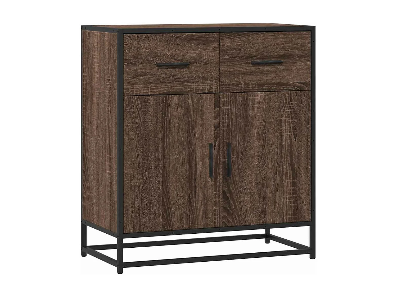 Buffet chêne marron 68x35x76 cm bois d'ingénierie