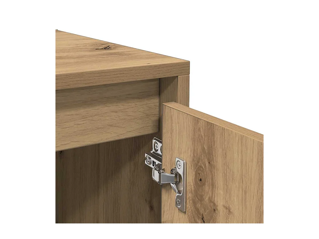 Buffet chêne artisanal 102x33x75 cm bois d'ingénierie