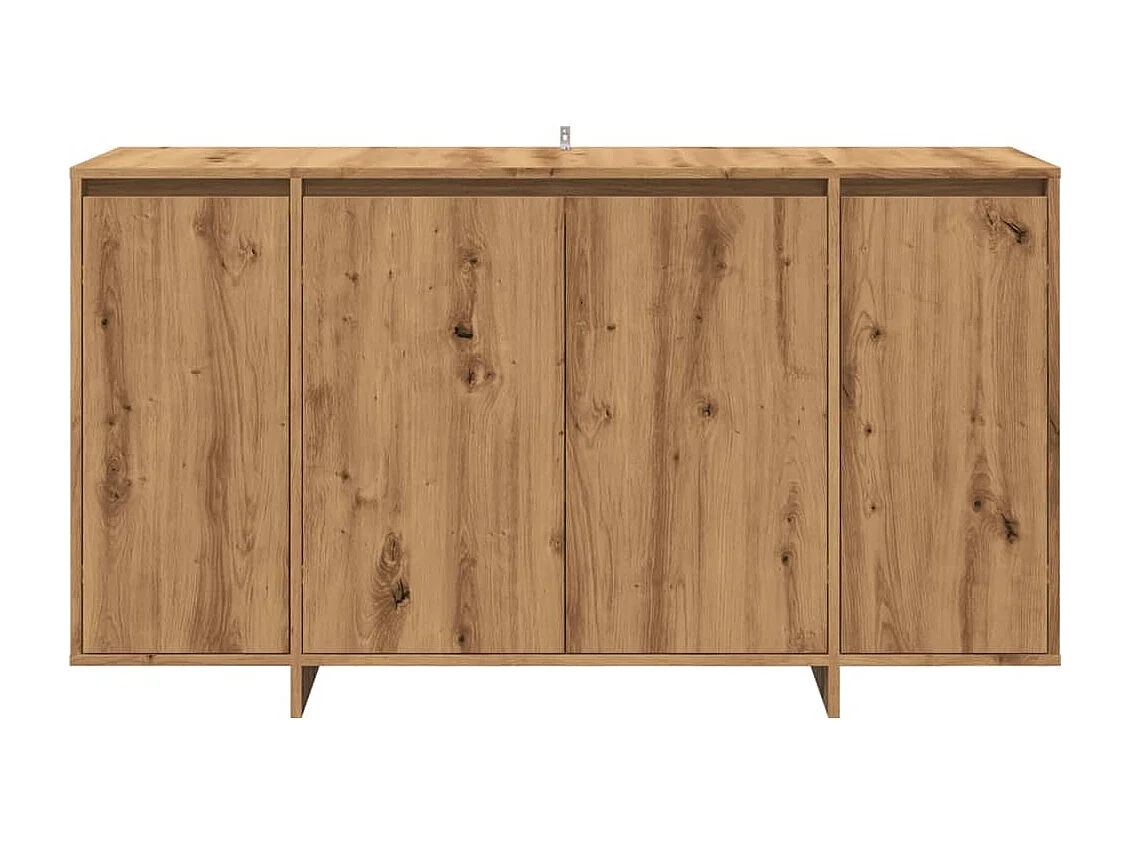 Buffet chêne artisanal 135x41x75 cm bois d'ingénierie