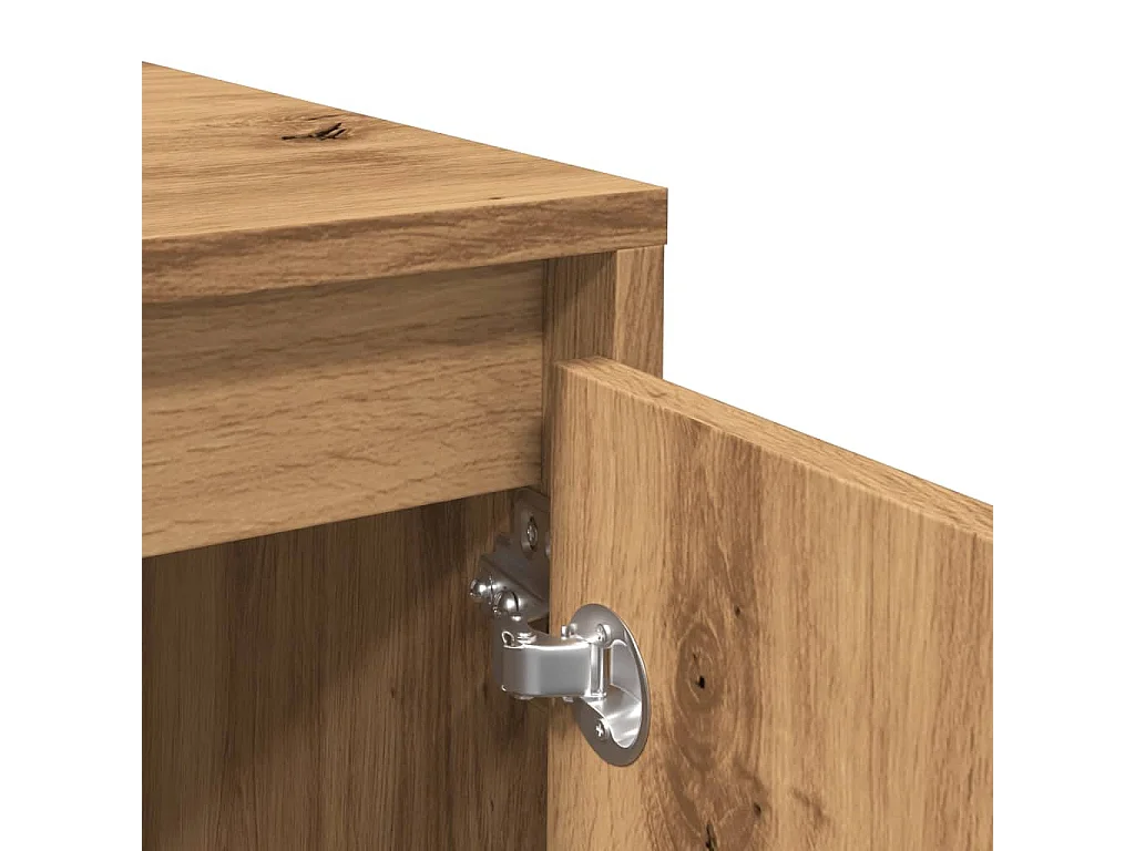 Buffet chêne artisanal 135x41x75 cm bois d'ingénierie