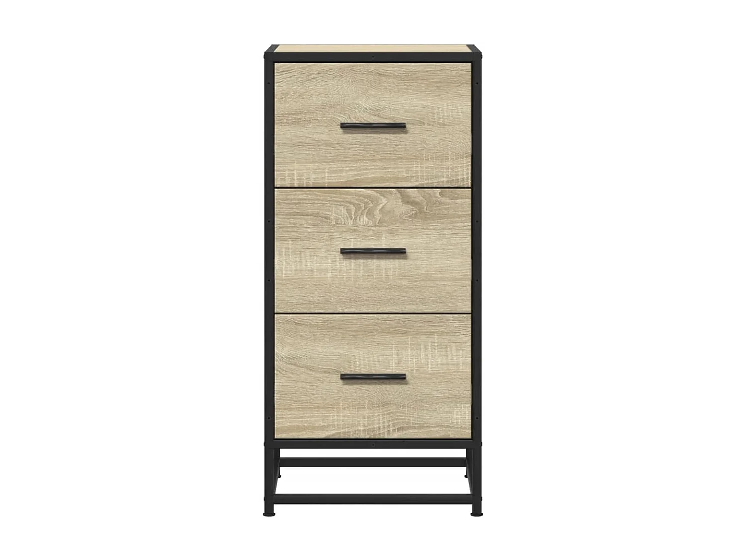 Buffet chêne sonoma 35,5x35x76 cm bois d'ingénierie et métal