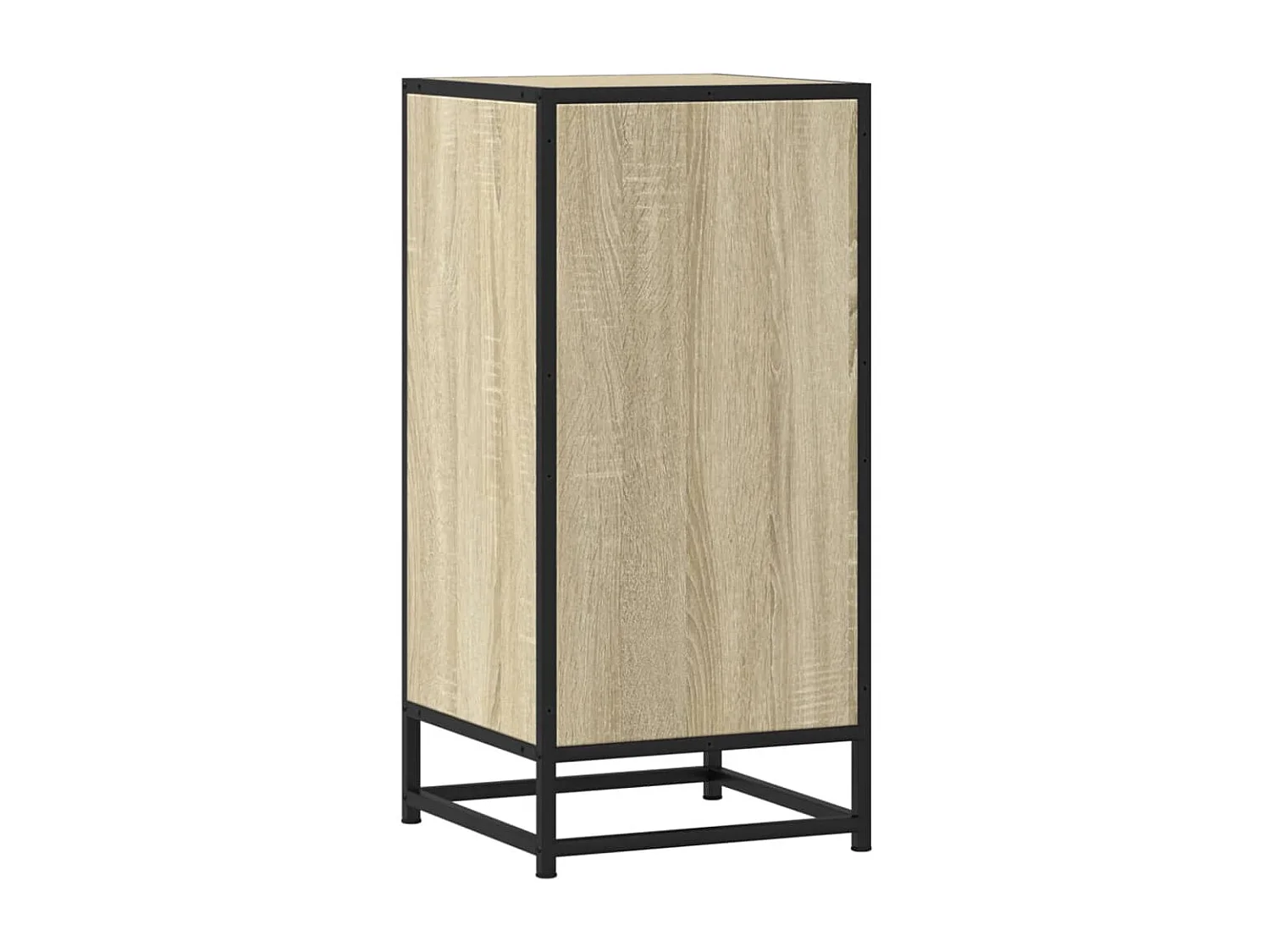 Buffet chêne sonoma 35,5x35x76 cm bois d'ingénierie et métal