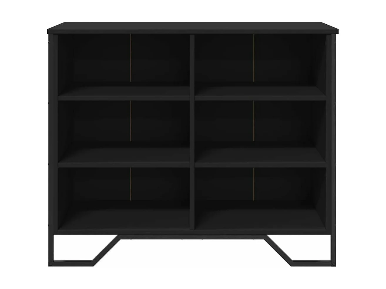 Credenza Nera 91x35,5x74,5 cm in Legno Multistrato