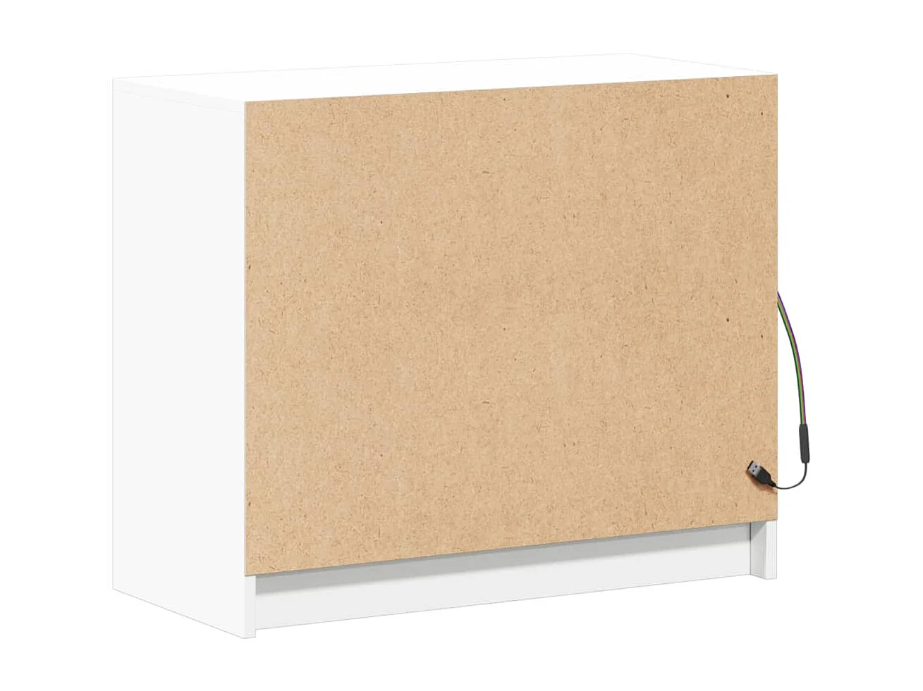 Buffet avec LED blanc 72x34x61 cm bois d'ingénierie