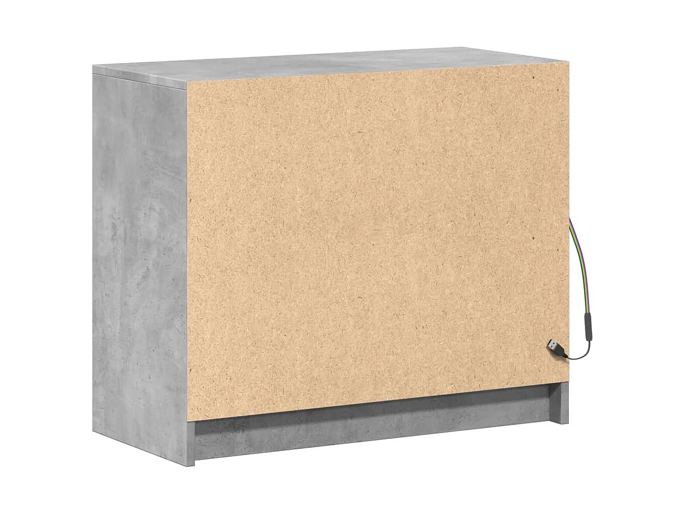 LED-Sideboard Betongrau 72x34x61 cm Holzwerkstoff