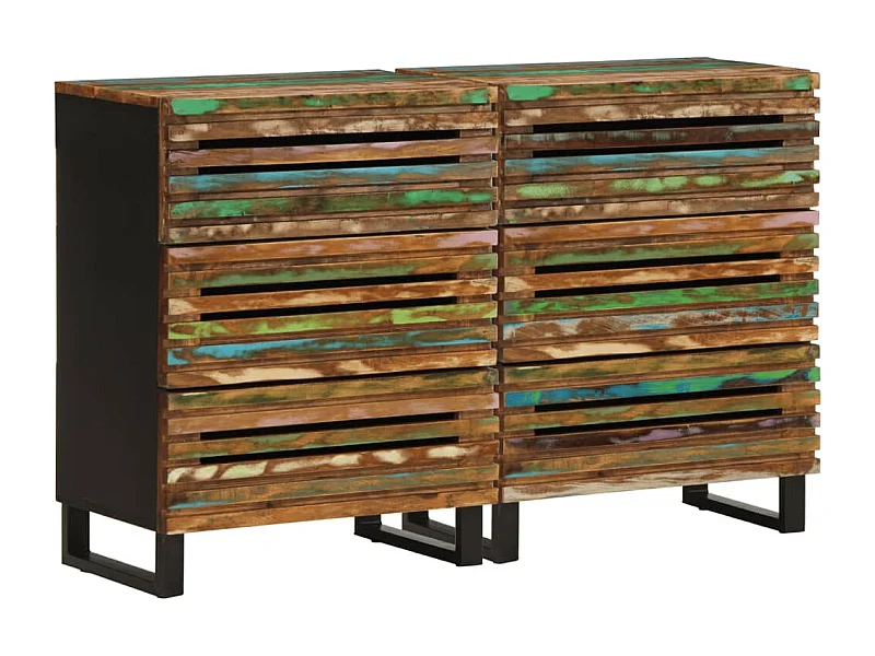 Sideboard 2 Stk. 60x34x75 cm Massivholz Akazie