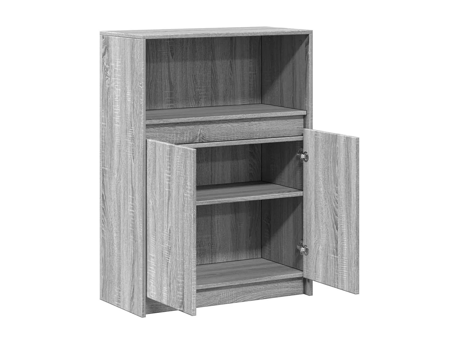 Buffet avec LED sonoma gris 72x34x100 cm bois d'ingénierie