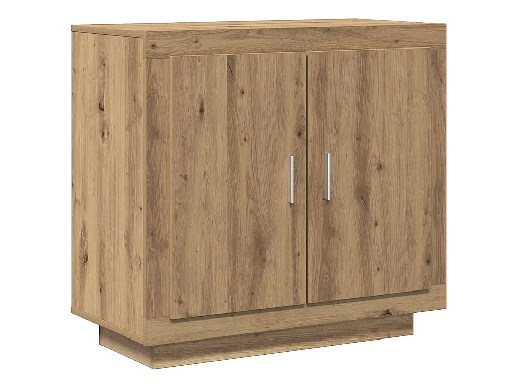 Dressoir 80x40x75 cm bewerkt hout artisanaal eikenkleur