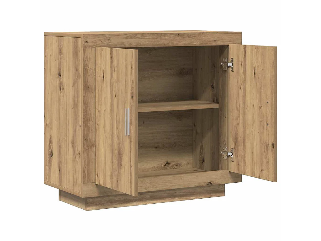 Dressoir 80x40x75 cm bewerkt hout artisanaal eikenkleur