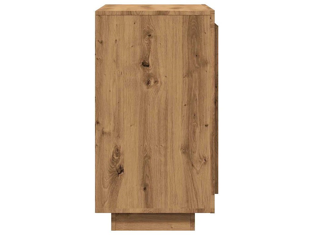 Dressoir 80x40x75 cm bewerkt hout artisanaal eikenkleur