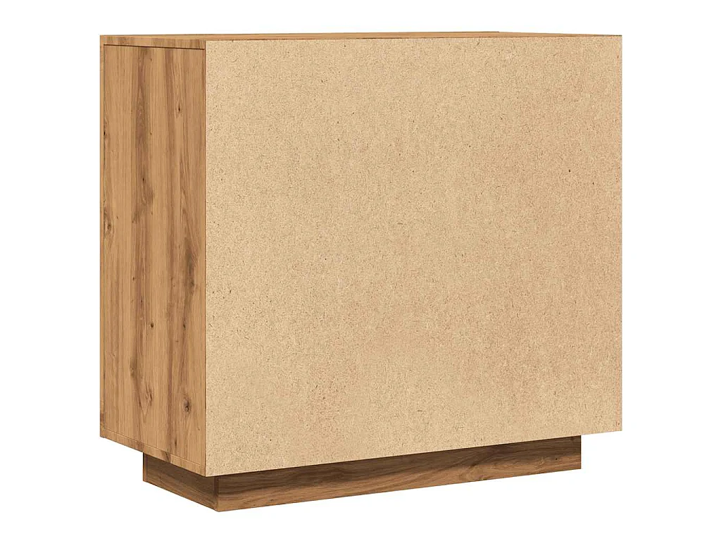 Dressoir 80x40x75 cm bewerkt hout artisanaal eikenkleur