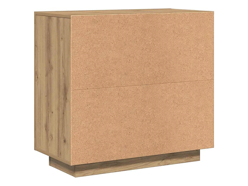 Dressoir 80x40x75 cm bewerkt hout artisanaal eikenkleur