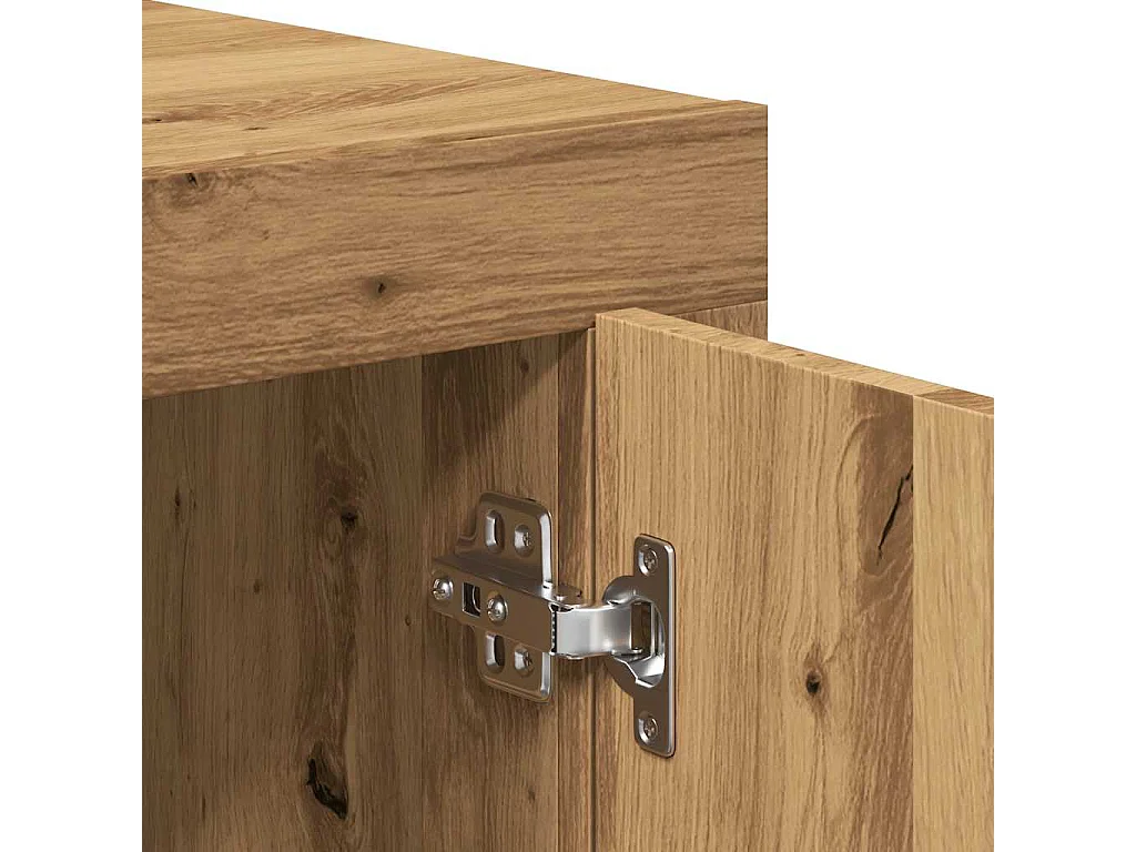 Dressoir 80x40x75 cm bewerkt hout artisanaal eikenkleur