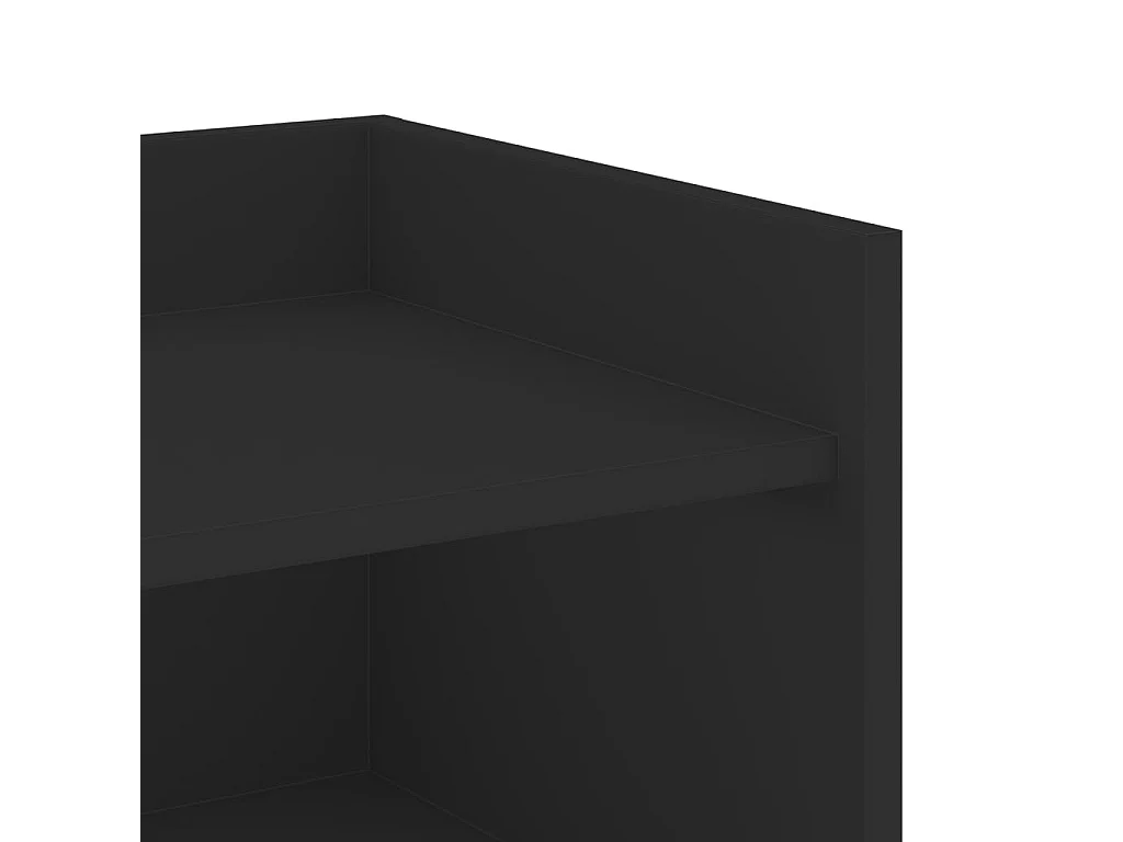 Buffet noir 45x35x75 cm bois d’ingénierie