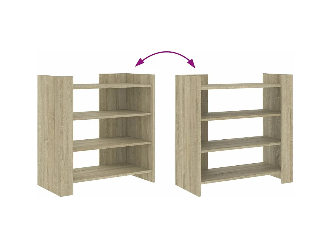 Buffet chêne sonoma 73,5x35x75 cm bois d'ingénierie